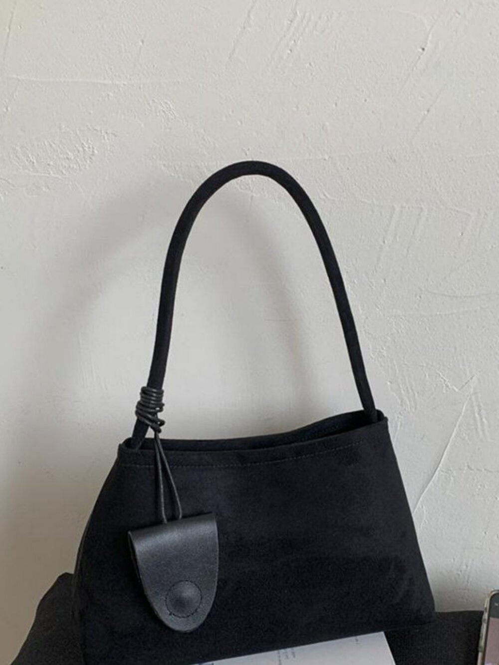 Minimalist Hobo Shoulder Bag | Everyday Faux Leather Tote - Picture 6 of 16